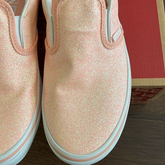Vans classic slip on glitter Apricot nectar junior size 7/women size 8.5 - Picture 5 of 6